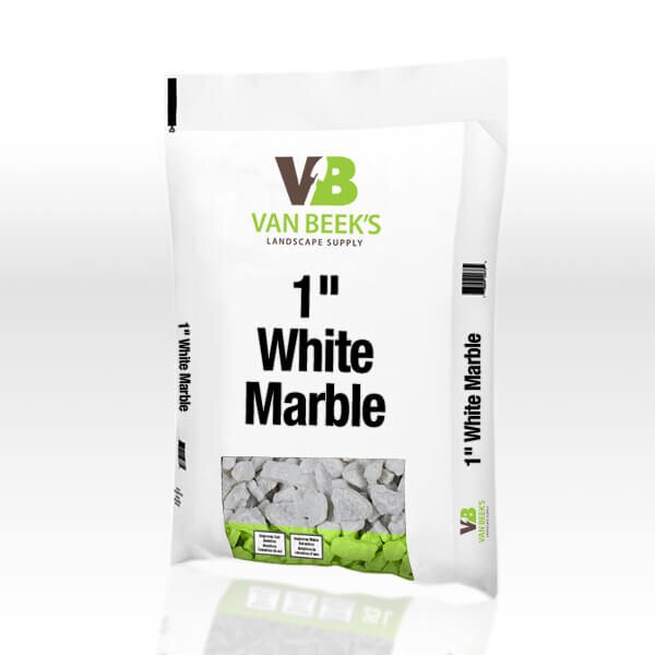 1" White Marble